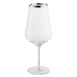 Red Wine Glass "Avantgarde" - Fine Silver Decor by Sonja Quandt