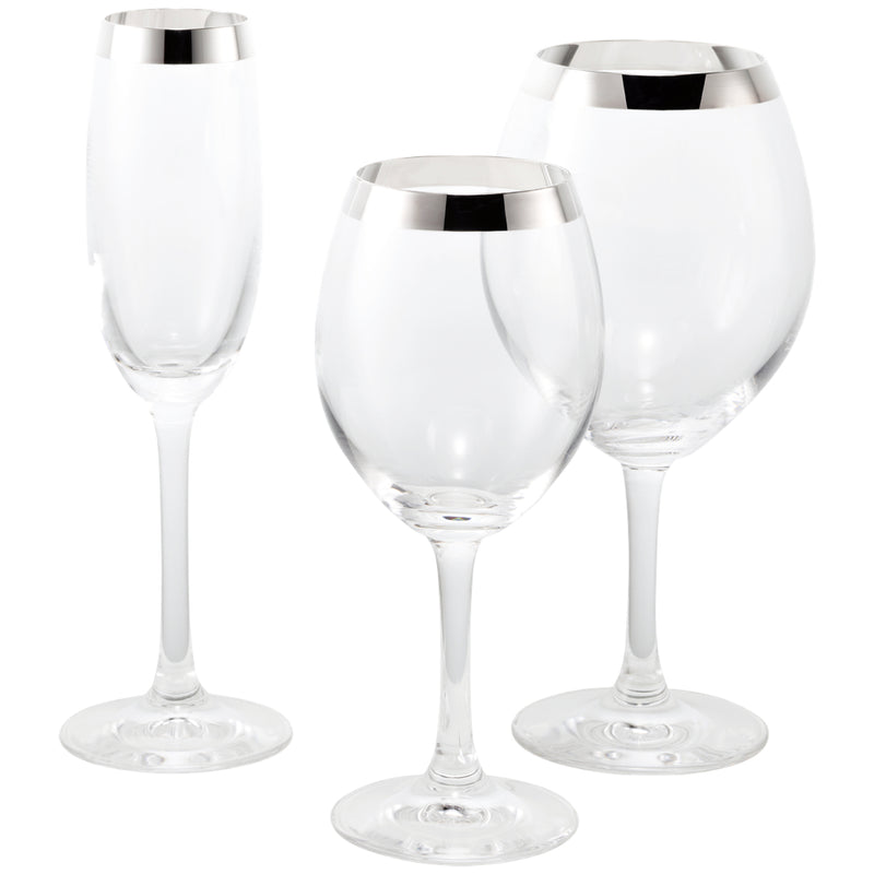Champagne Glass "Classico" - Fine Silver Decor by Sonja Quandt