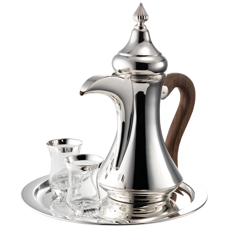 Tea Glass "Aladdin" - Fine Silver Decor by Sonja Quandt