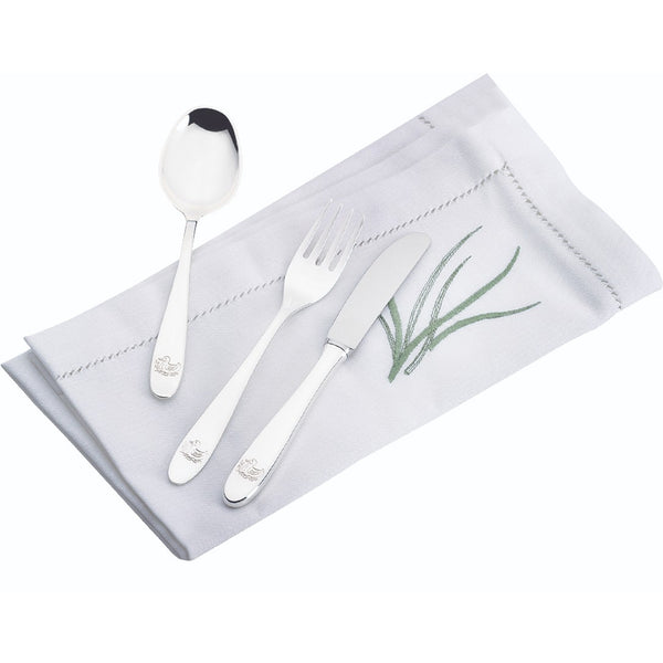 Children's Cutlery 3 pcs 'Daisy' in a Gift Box by Sonja Quandt - Silver Plated