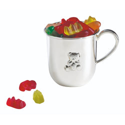 Children's Mug with Handle 'Teddy' by Sonja Quandt - Silver Plated
