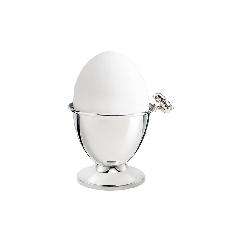 Egg Cup with Chicken Motif, Silver Plated by Sonja Quandt