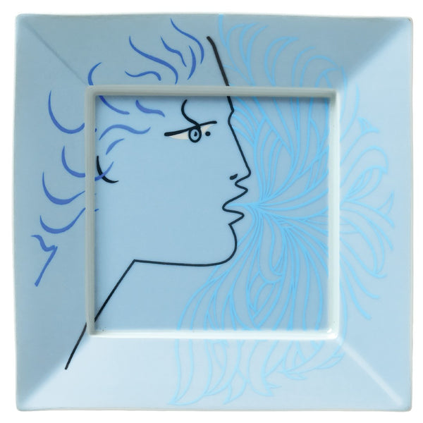 Square Trinket Tray 'Protée' Jean Cocteau by Raynaud