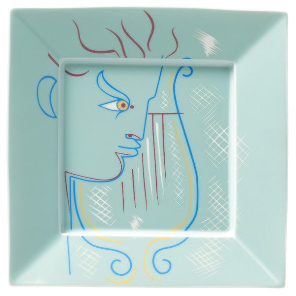 Square Trinket Tray 'Orphée à la Lyre' Jean Cocteau by Raynaud