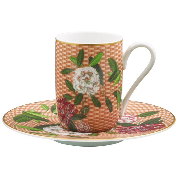 Espresso Cup and Saucer Rhododendron - Trésor Fleuri