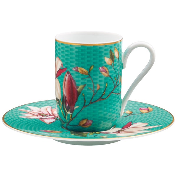 Espresso Cup and Saucer Magnolia - Trésor Fleuri