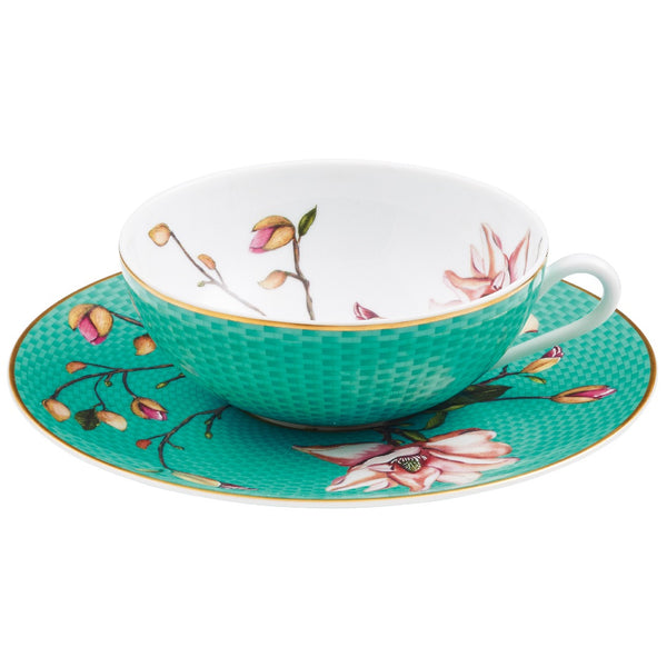 Tea Cup and Saucer Magnolia - Trésor Fleuri