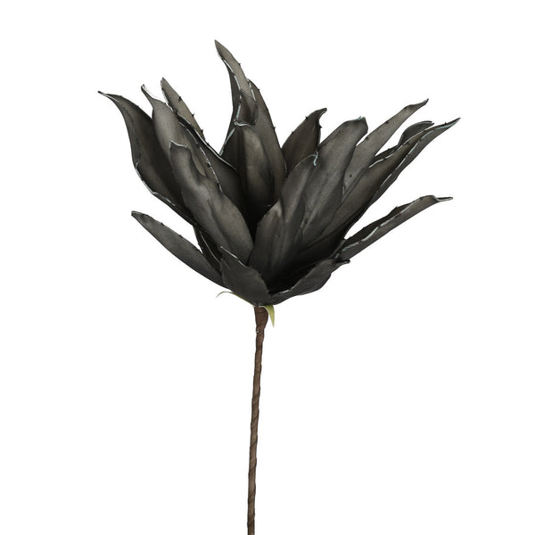 Faux Aloe Flower Dark Grey