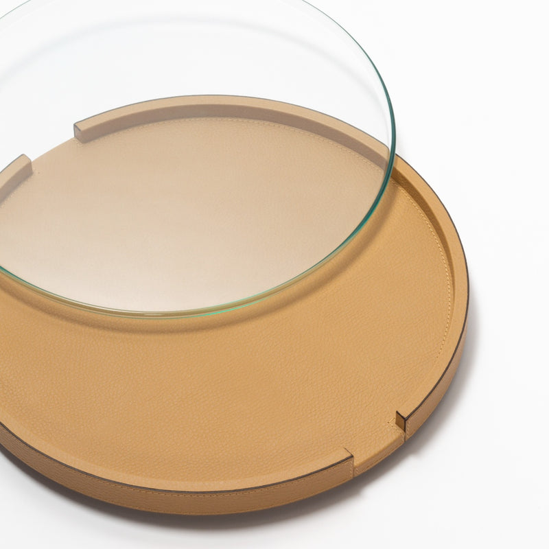 Grourmet Round Serving Tray in Yellow by Giobagnara