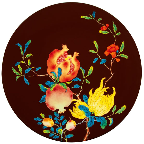 Presentation Plate, Brown Background - Harmonia
