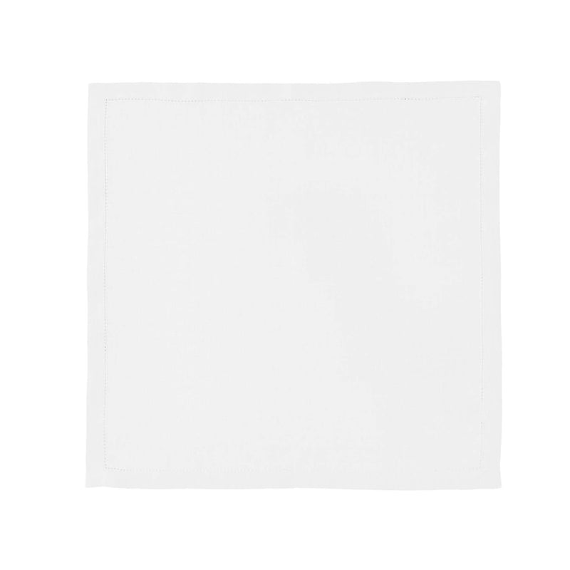 'Florence' Classic White Linen Napkin by Alexandre Turpault | Set of 4