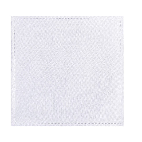'Portofino' Linen Napkin in White Linen by Le Jacquard Français (set of 4)