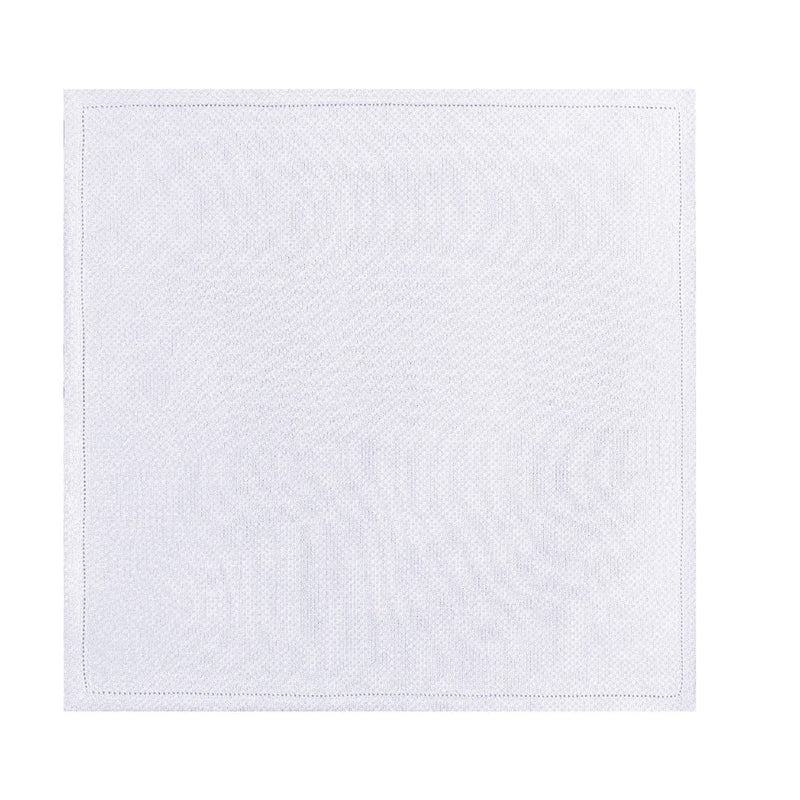 'Portofino' Linen Napkin in White Linen by Le Jacquard Français | Set of 4