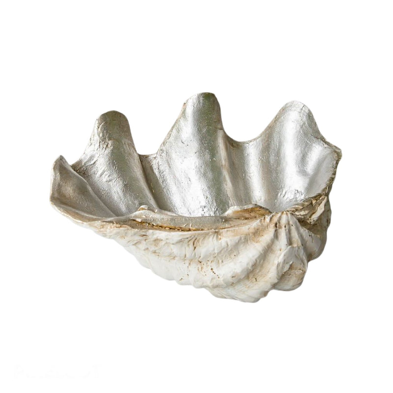 Faux Giant Clam Shell with Antiqued Silver Interior | Luxury Decor ...