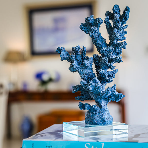Faux Coral Tree from Resin Stone in Blue
