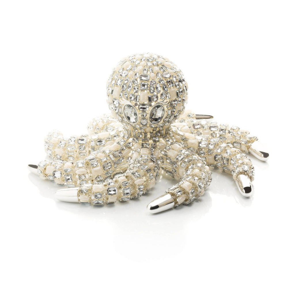 Opal the Octopus Bejewelled Octopus with Silver Trim and Clear Crystals