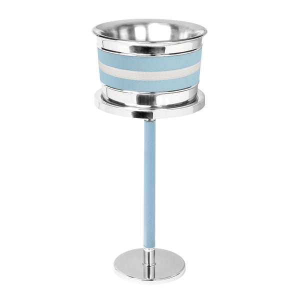 Bicolor Ocean Champagne Bucket For Four-Five Bottles and Stand Set by Giobagnara