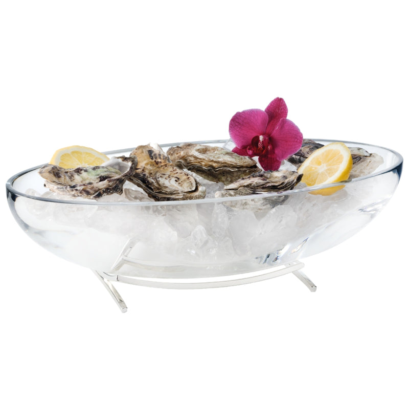 Footed Crystal Oyster Bowl "Temptation" by Sonja Quandt
