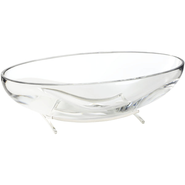 Footed Crystal Oyster Bowl "Temptation" by Sonja Quandt
