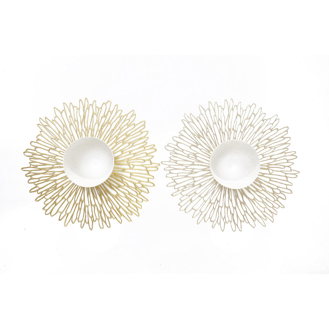 Round Placemat Bloom in Gold by Chilewich Amiramour