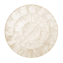 Round Capiz Shell Placemat In Natural by Kim Seybert | Set of 4