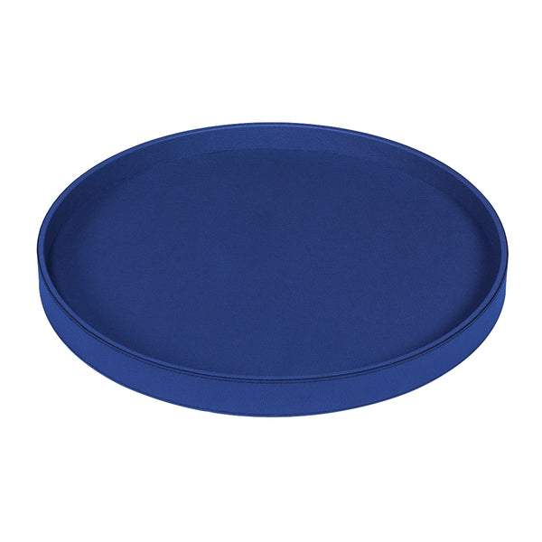 'Polo' Round Leather Tray by Giobagnara