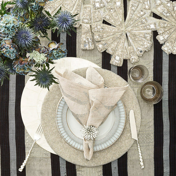 Glitz Table Runner in Silver and Crystal by Kim Seybert