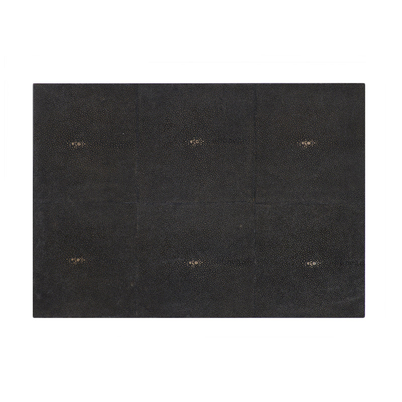 Grand Placemat Faux Shagreen In Chocolate by Posh Trading Company