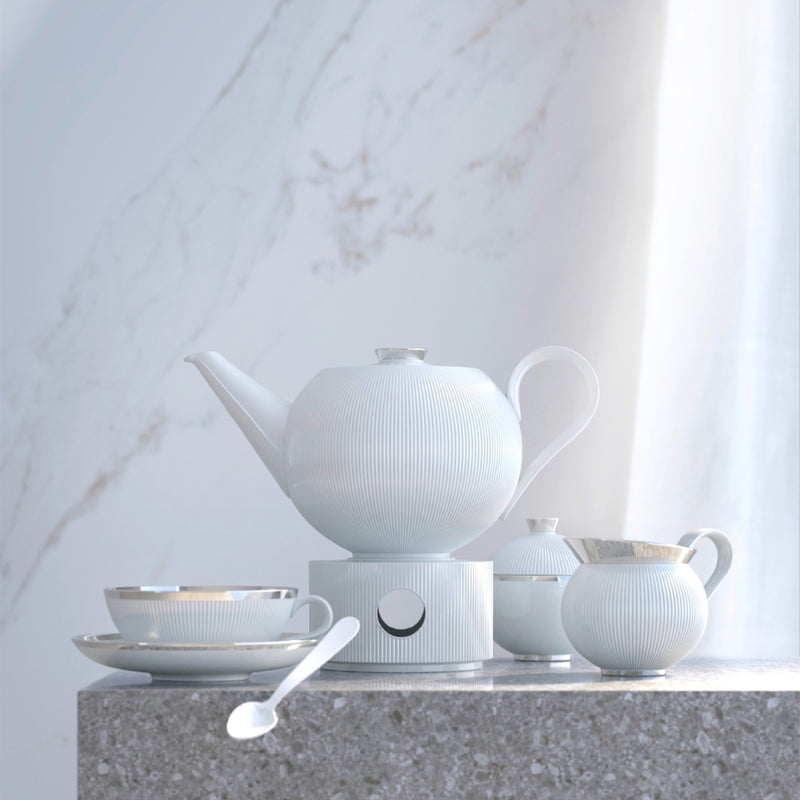 Teapot with Strainer - Stella Platinum