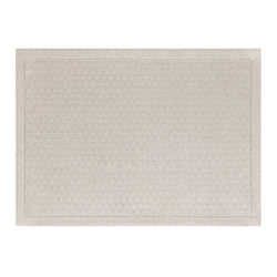 'Portofino Géo' Linen Placemat in Beige by Le Jacquard Français (set of 4)