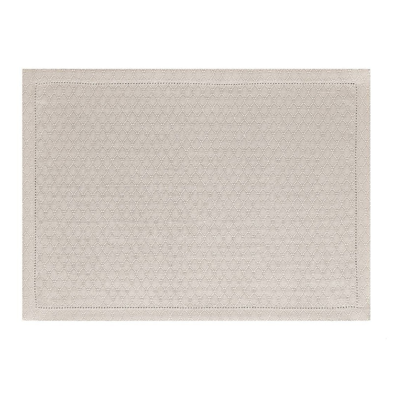 'Portofino Géo' Linen Placemat in Beige by Le Jacquard Français (set of 4)