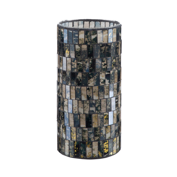 Vase Mosaic Glass - Large in Black