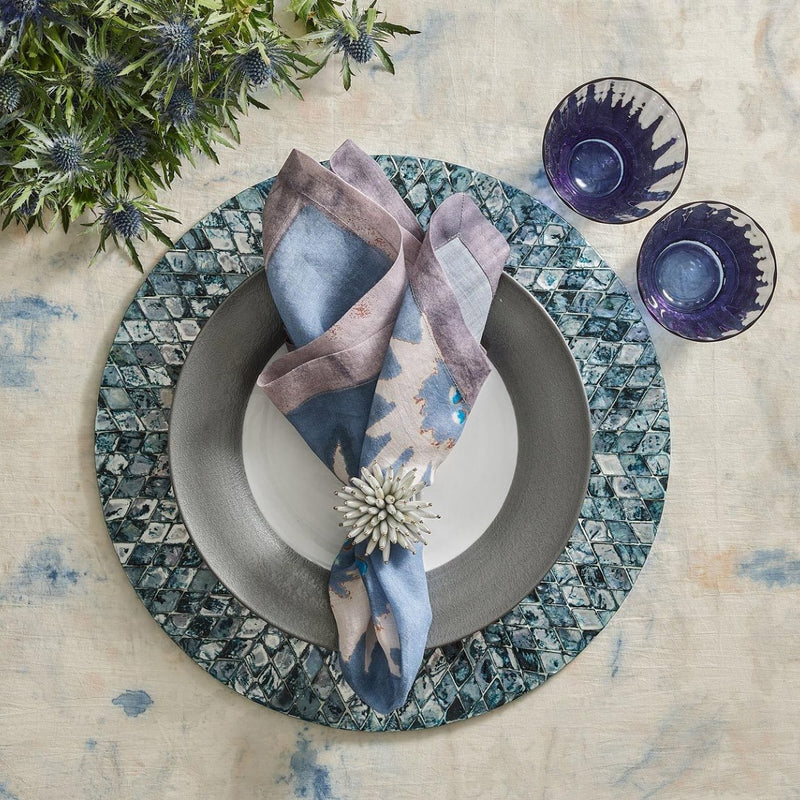 Luxury Table Decoration Placemats by Kim Seybert, Bayou in Blue