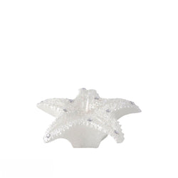 Glitter Starfish Candle in White and Silver