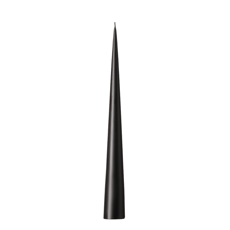 Self-Standing Cone Candle in Black Matt 48cm