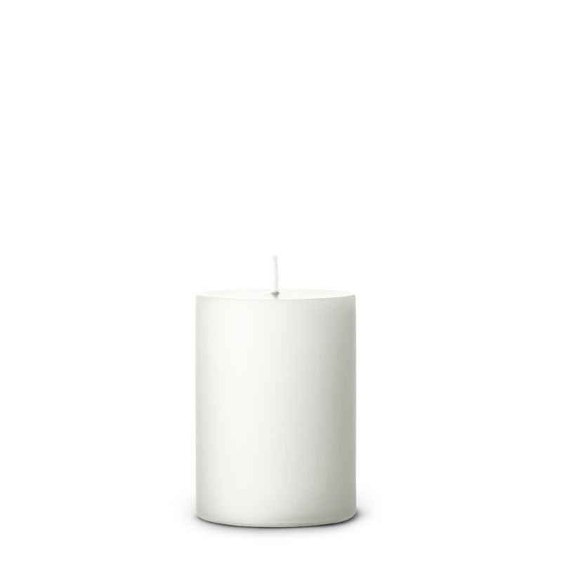 Pillar Candle in White Matt 10cm