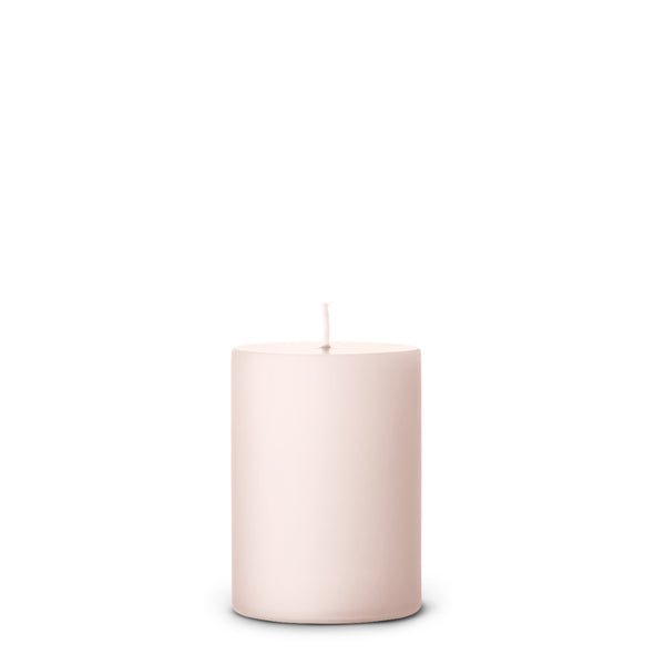 Pillar Candle in Light Pink Misty Rose Matt 10cm