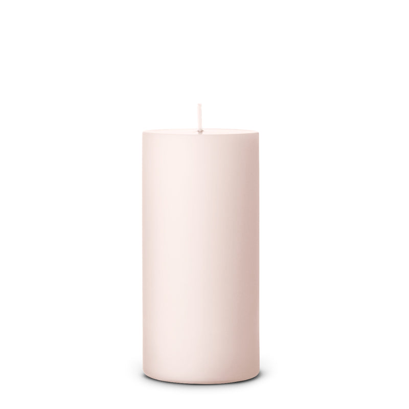 Pillar Candle in Light Pink Misty Rose Matt 15cm