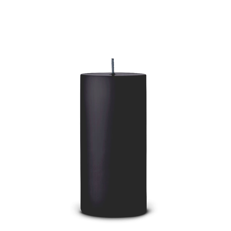Pillar Candle in Black Matt 15cm