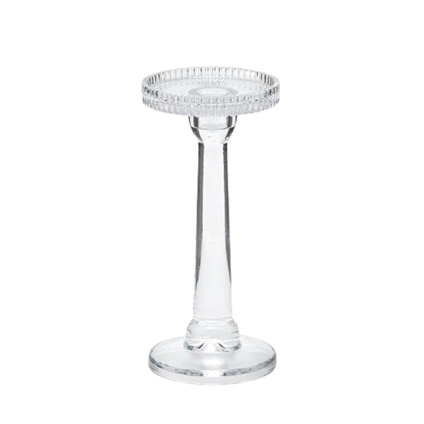 Duo-Use Glass Candle Holder by EDG 21.5cm Tall