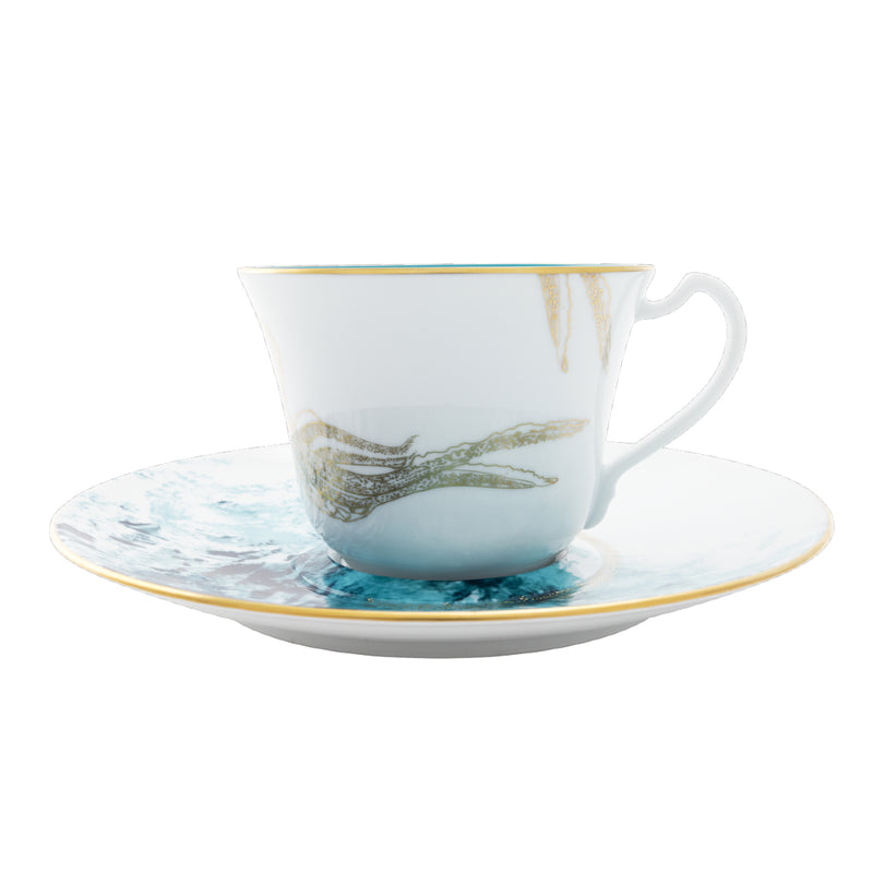 XL Cappuccino Cup & Saucer - Océan Bleu