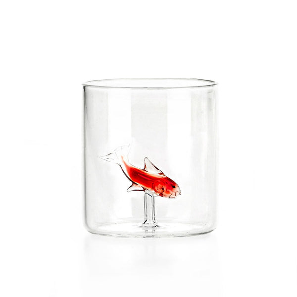 Little Fish Cylindrical Glasses in Murano Glass (set of 4)