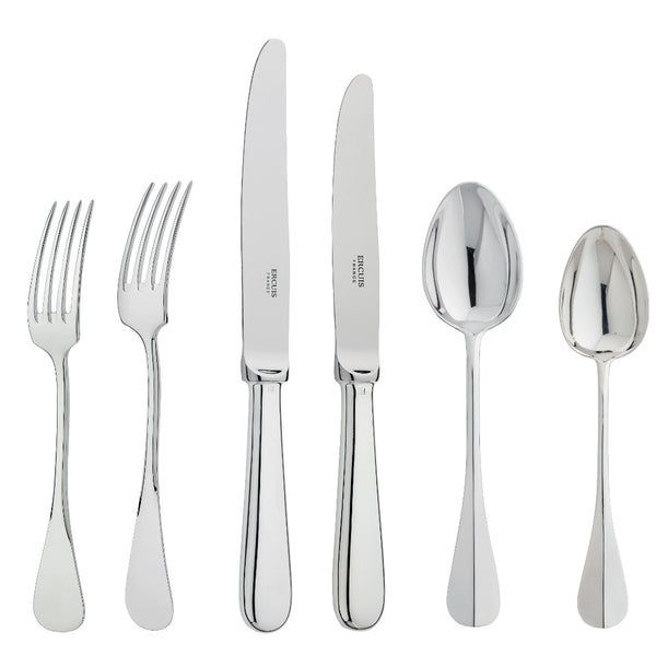 Cutlery Set of 36 Pieces - Baguette in Silver Plated by Ercuis