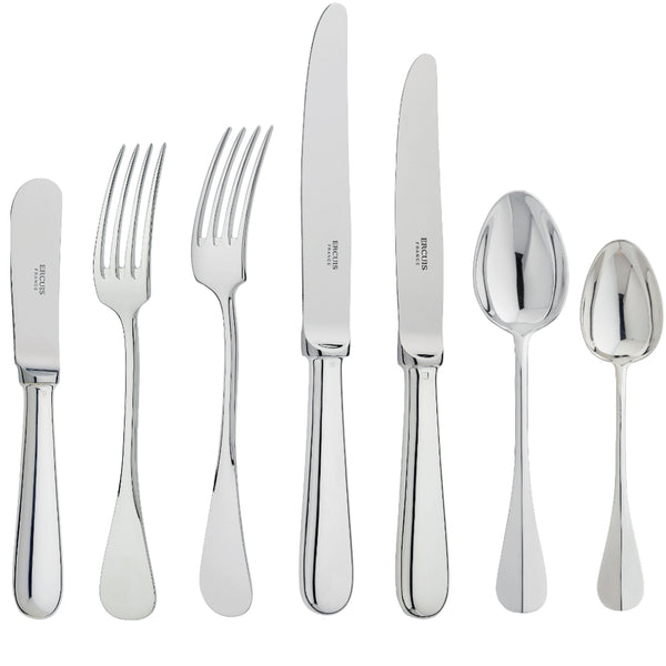 Cutlery Set of 84 Pieces - Baguette in Silver Plated by Ercuis