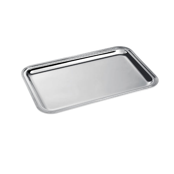 Small rectangular silver-plated service tray Rencontre by Ercuis, elegant for serving or display with timeless French craftsmanship.