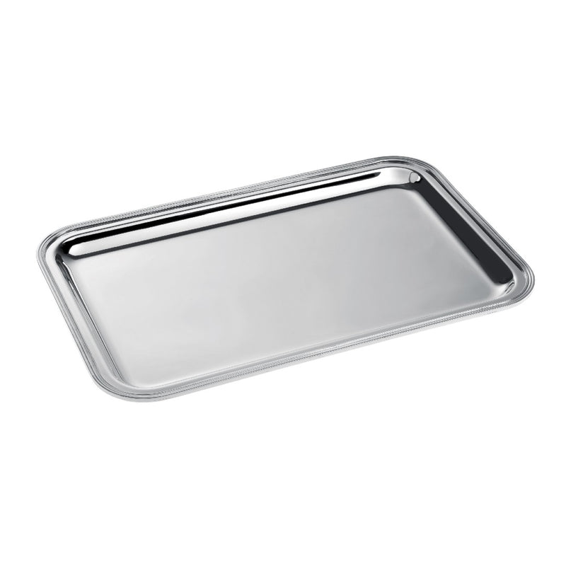 Rectangular "Rencontre" Service Tray, Large, Silver Plated by Ercuis