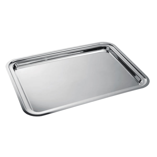 Rectangular silver-plated Classique tray by Ercuis, elegant for serving tea or coffee, crafted with timeless French artistry.