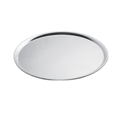 Round silver-plated Classique tray by Ercuis, handcrafted in France, ideal for serving or elegant table presentation.