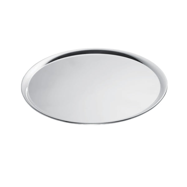 Round silver-plated Classique tray by Ercuis, handcrafted in France, ideal for serving or elegant table presentation.