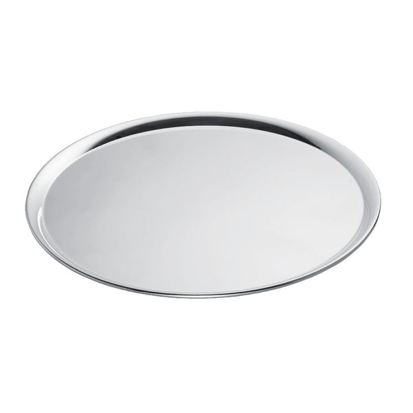 Large round silver-plated Classique tray by Ercuis, handcrafted in France for elegant serving and refined table presentation.